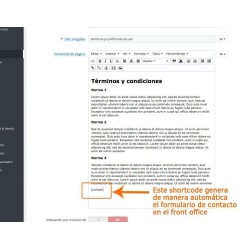 Contact form in PrestaShop CMS