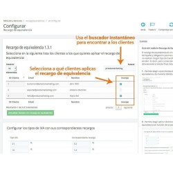 Equivalence Surcharge for Prestashop Invoices