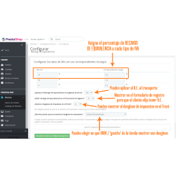 Equivalence Surcharge for Prestashop Invoices