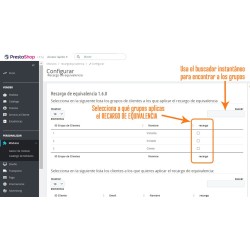 Gestor de recargo de equivalencia para PrestaShop